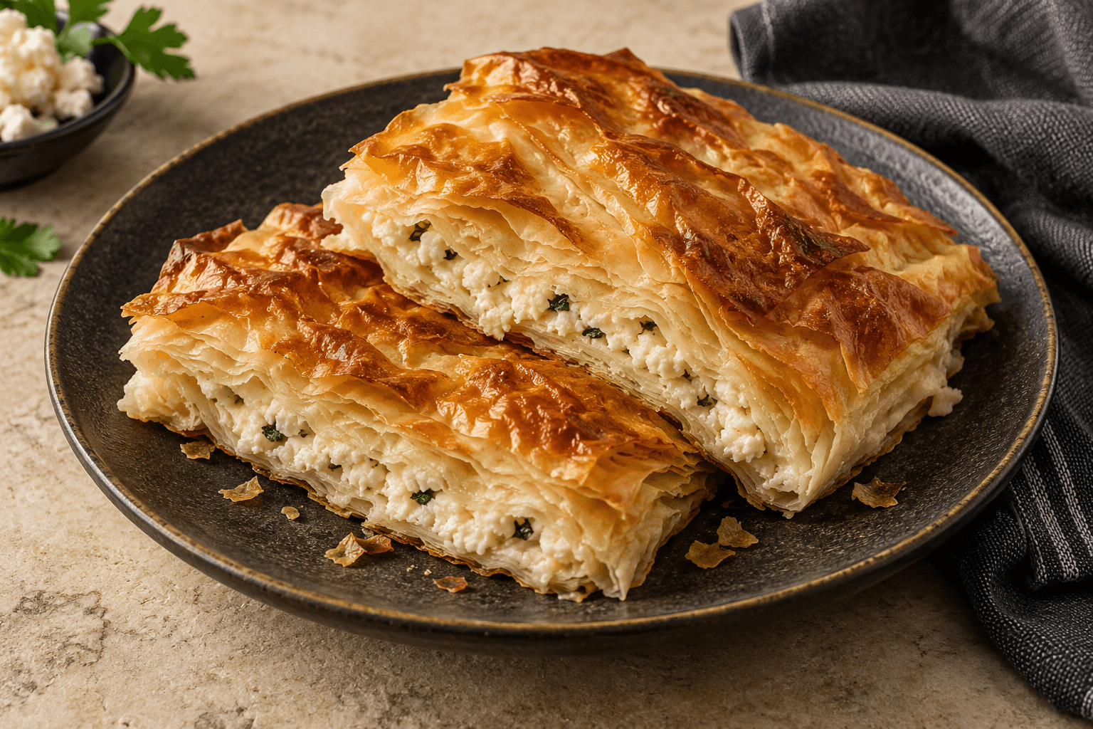 Peynirli Bülent Börek dilimleri